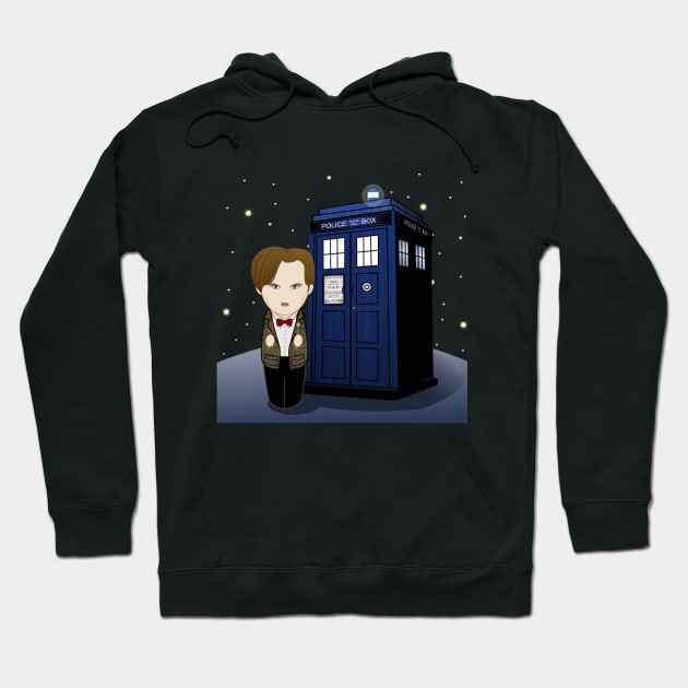 Kokeshi 11th Doctor Who Hoodie by Pendientera